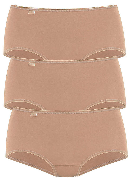  Sloggi Pack Of 3 Picot Edge Midi Briefs