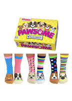  United Oddsocks Pawsome Box - 6 Poochie Odd Socks To Mix And Mismatch