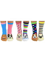  United Oddsocks Pawsome Box - 6 Poochie Odd Socks To Mix And Mismatch