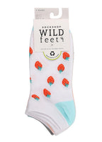  Wild Feet Ladies Pack Of 5 Strawberries/Lemons/Cherries Trainer Socks