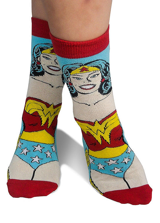  Wonder Woman Ladies Socks - Two Pair Pack
