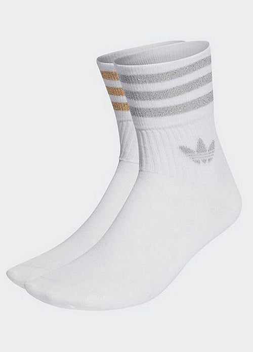  Adidas Originals Pack Of 2 Pairs Midcut Glitter Sports Socks