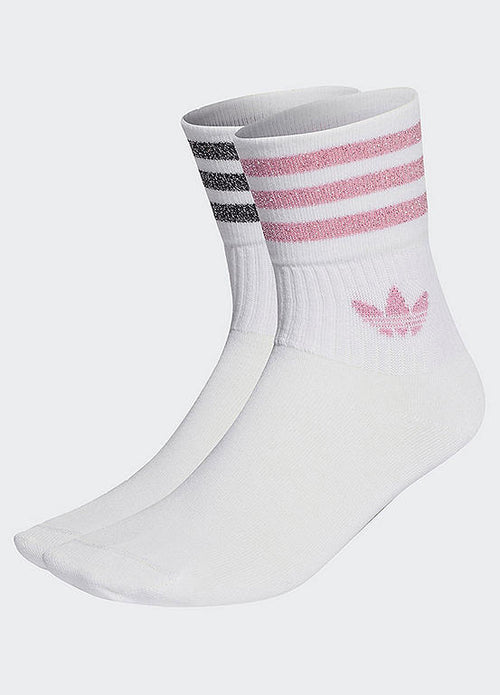  Adidas Originals Pack Of 2 Pairs Midcut Glitter Sports Socks