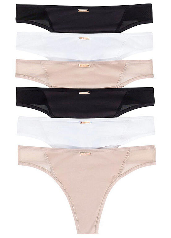  Bonprix Pack Of 6 Microfibre Thongs