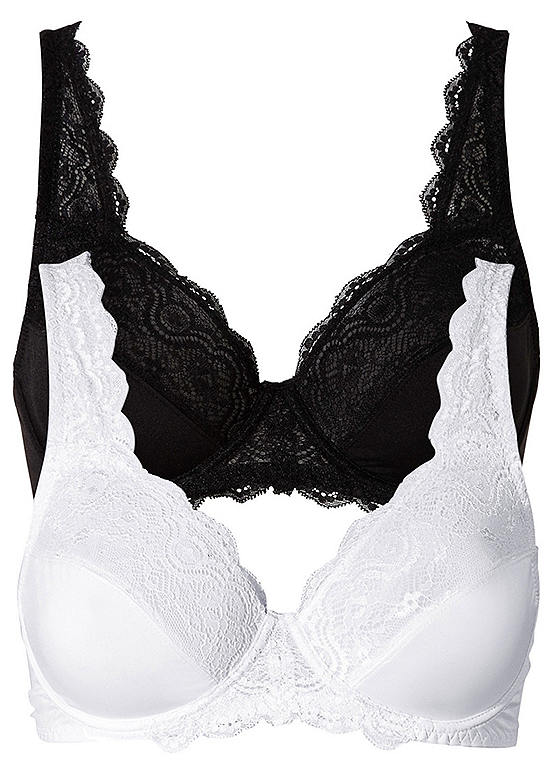  Bonprix Pack Of 2 Underwired Lace Detail Bras