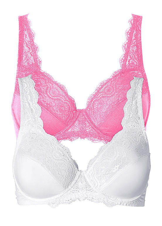 Bonprix Pack Of 2 Underwired Lace Detail Bras
