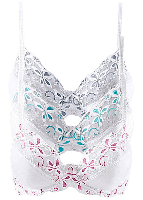  Bonprix Pack Of 3 Underwired Lace Bras