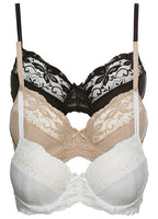  Bonprix Pack Of 3 Underwired Lace Bras