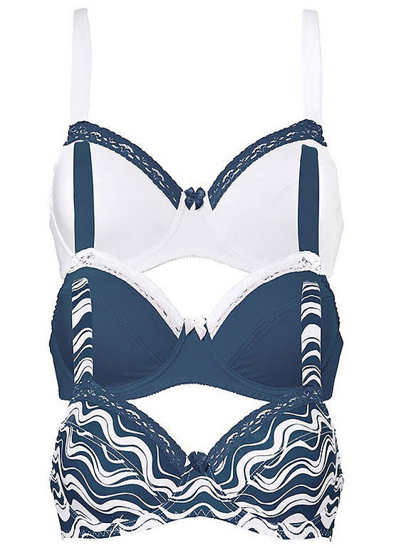  Bonprix Pack Of 3 Underwired Organic Cotton Bras