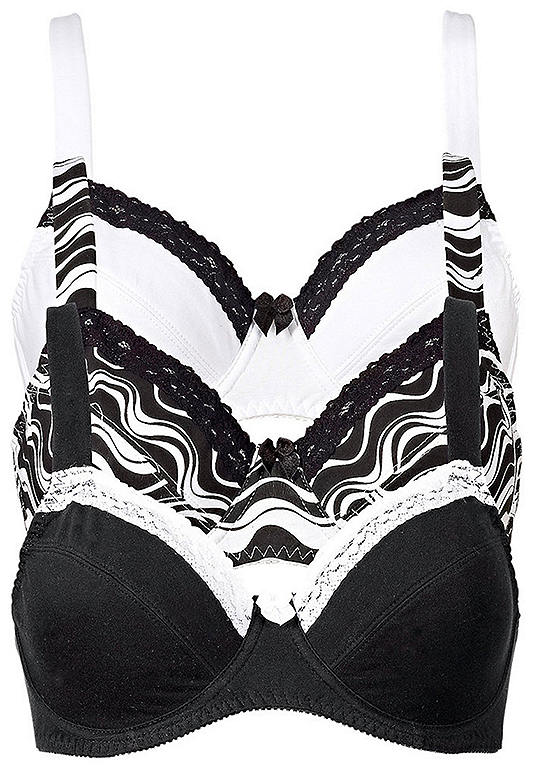  Bonprix Pack Of 3 Underwired Organic Cotton Bras