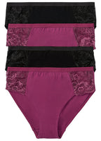  Bonprix Pack Of 4 Lace Side Full Briefs
