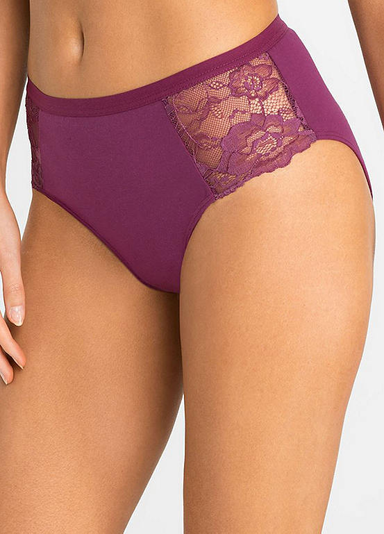  Bonprix Pack Of 4 Lace Side Full Briefs
