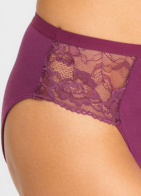  Bonprix Pack Of 4 Lace Side Full Briefs