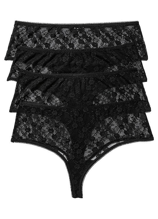  Bonprix Pack Of 4 Lace Thongs