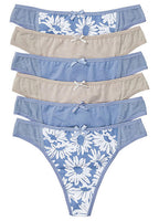  Bonprix Pack Of 6 Cotton Thongs